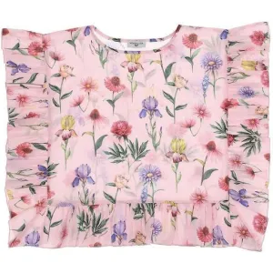 Girls Pink Floral Kaftan