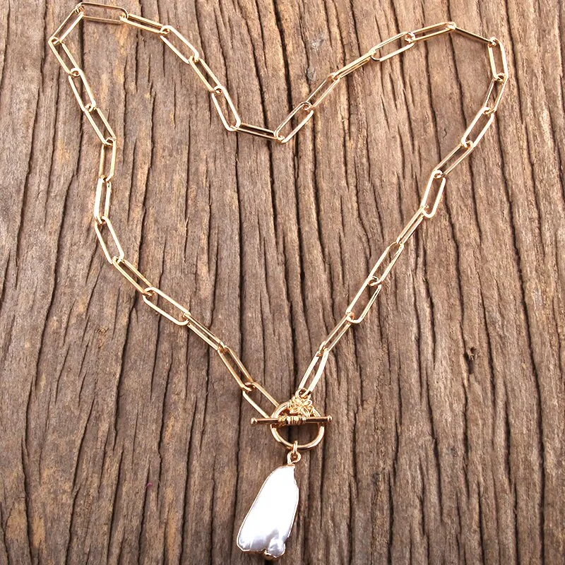 Gold Chain Bam Statement Necklace