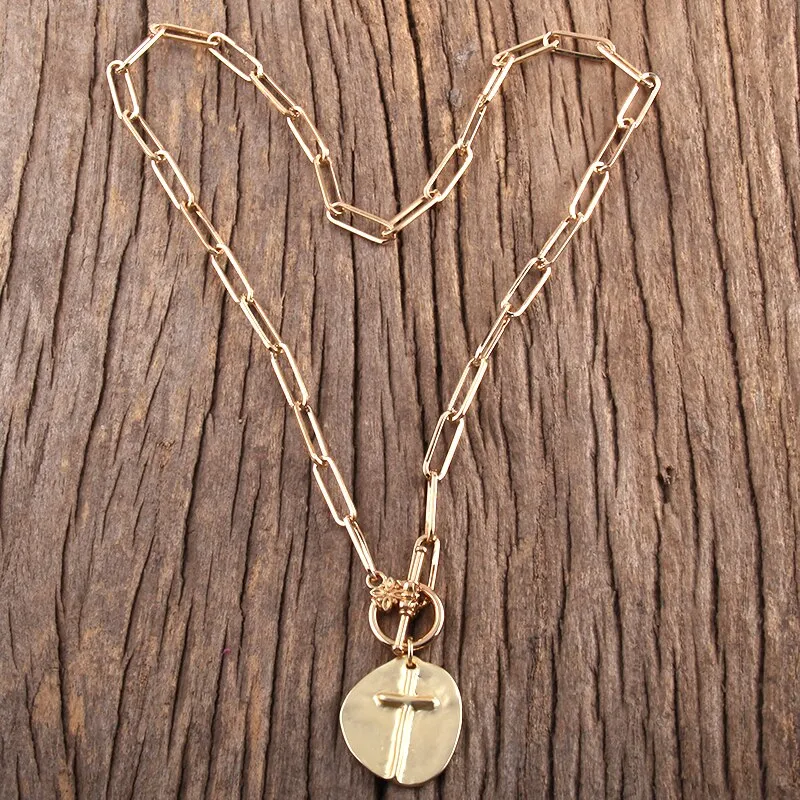 Gold Chain Bam Statement Necklace