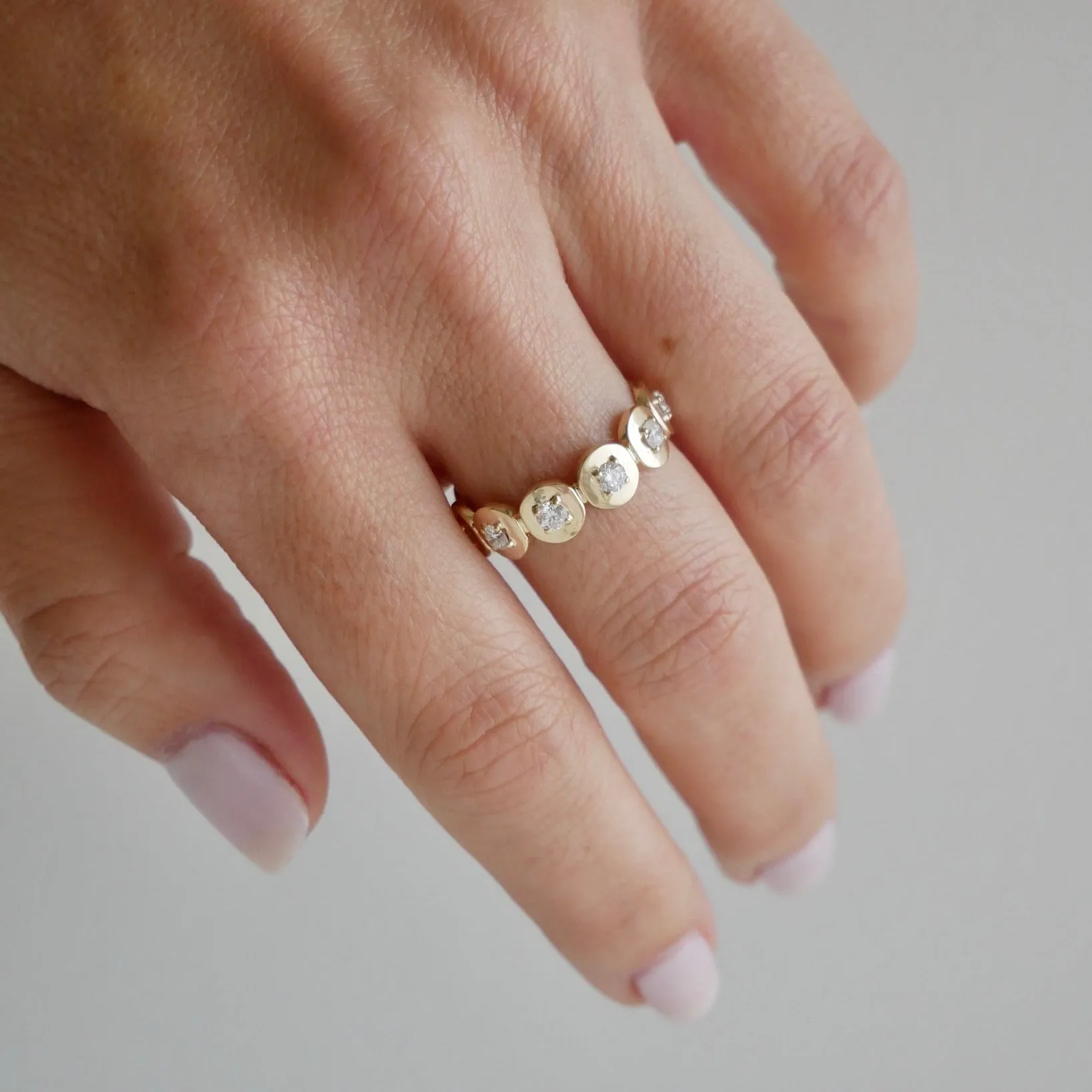 Gold Frame Diamond Ring