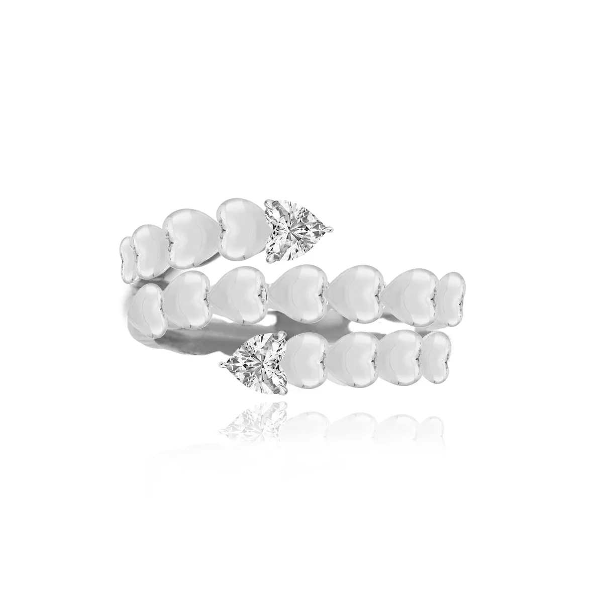 Golden Diamonds Swirl Ring