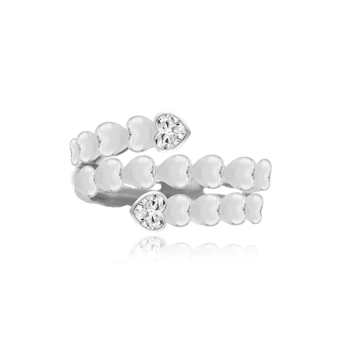 Golden Diamonds Swirl Ring