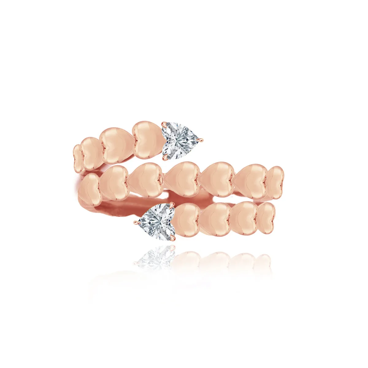 Golden Diamonds Swirl Ring