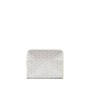 Goyard Jouvence MM Toiletry Bag Goyardine Canvas White SHW