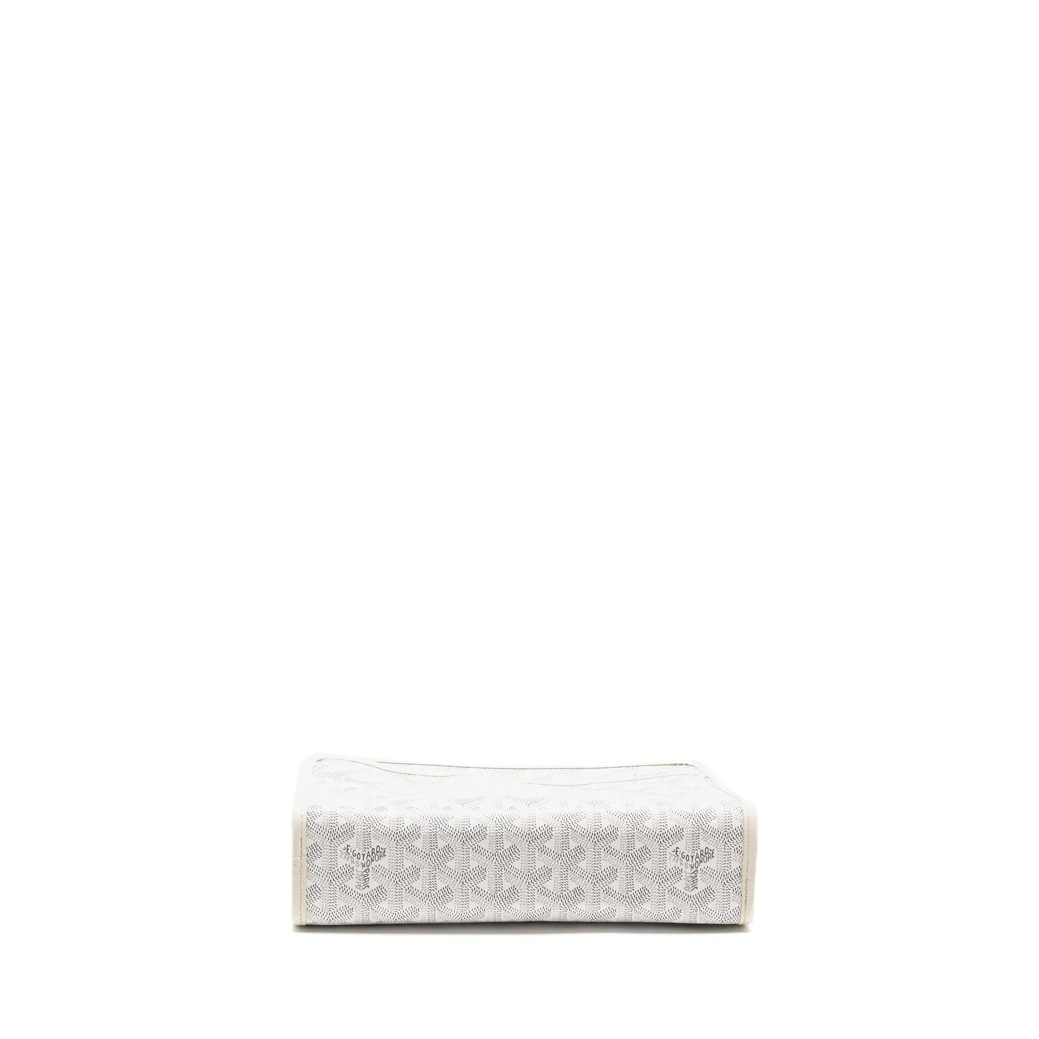 Goyard Jouvence MM Toiletry Bag Goyardine Canvas White SHW