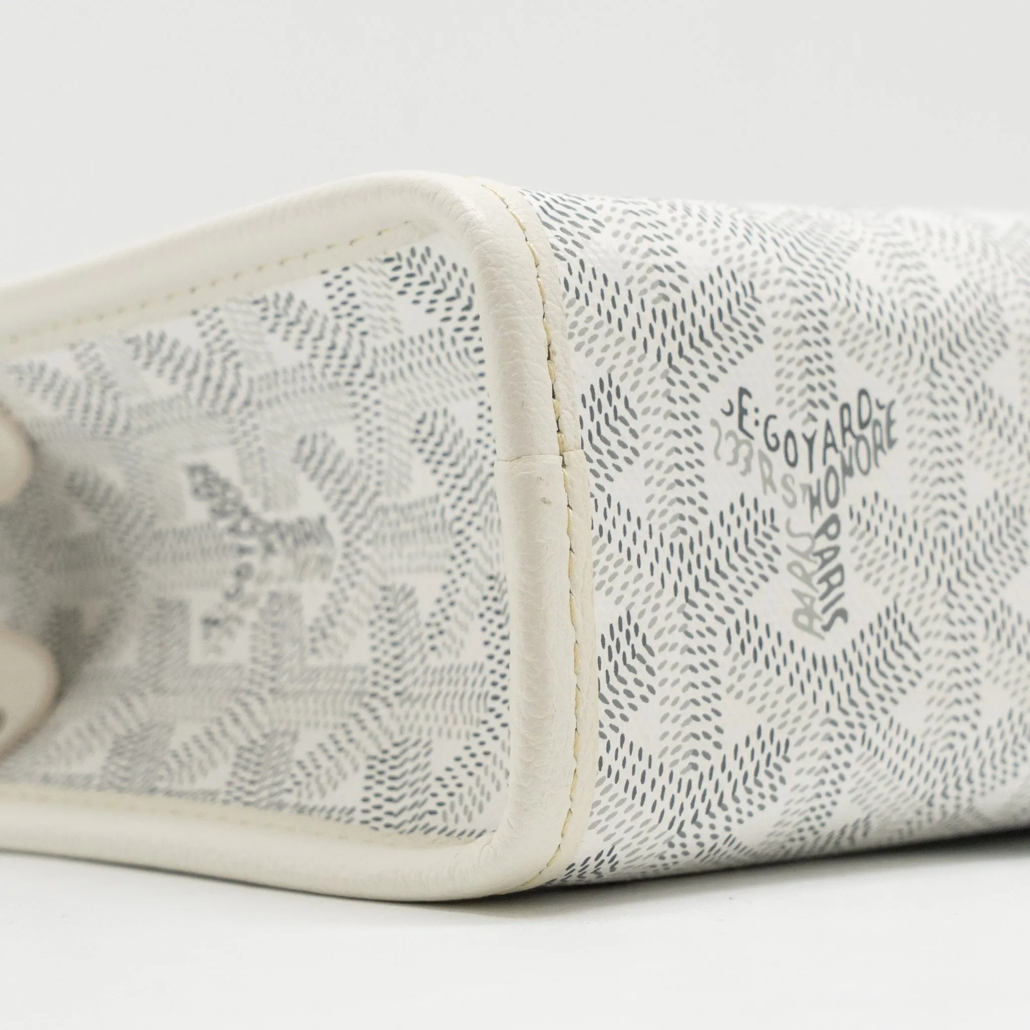 Goyard Jouvence MM Toiletry Bag Goyardine Canvas White SHW