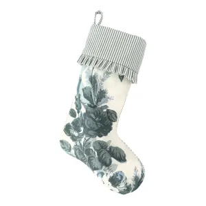 Grace Cyan Stocking with Ticking Ruffles