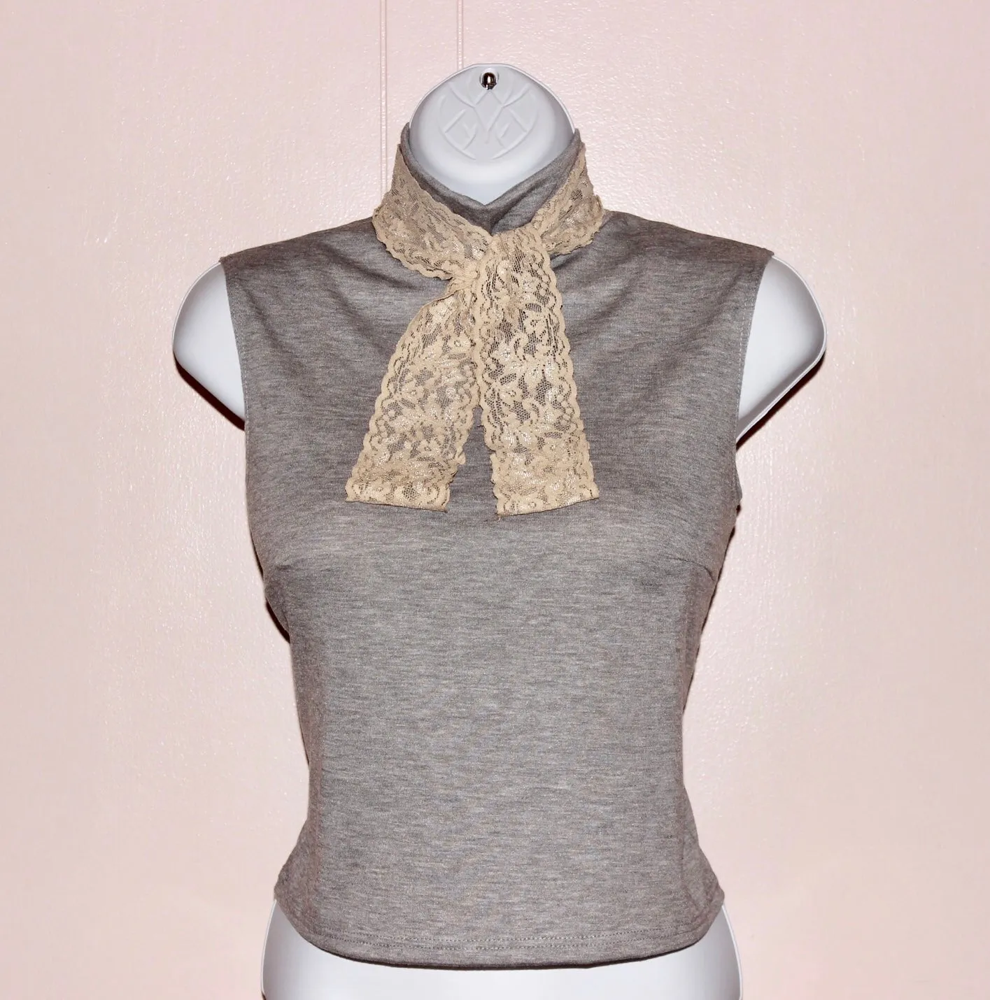 Gray Modest Top