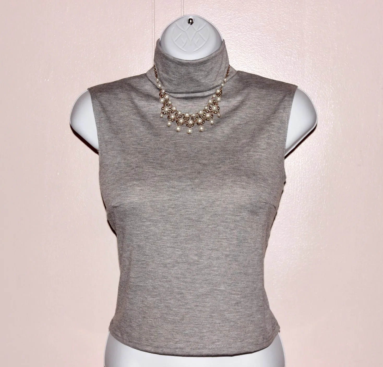 Gray Modest Top