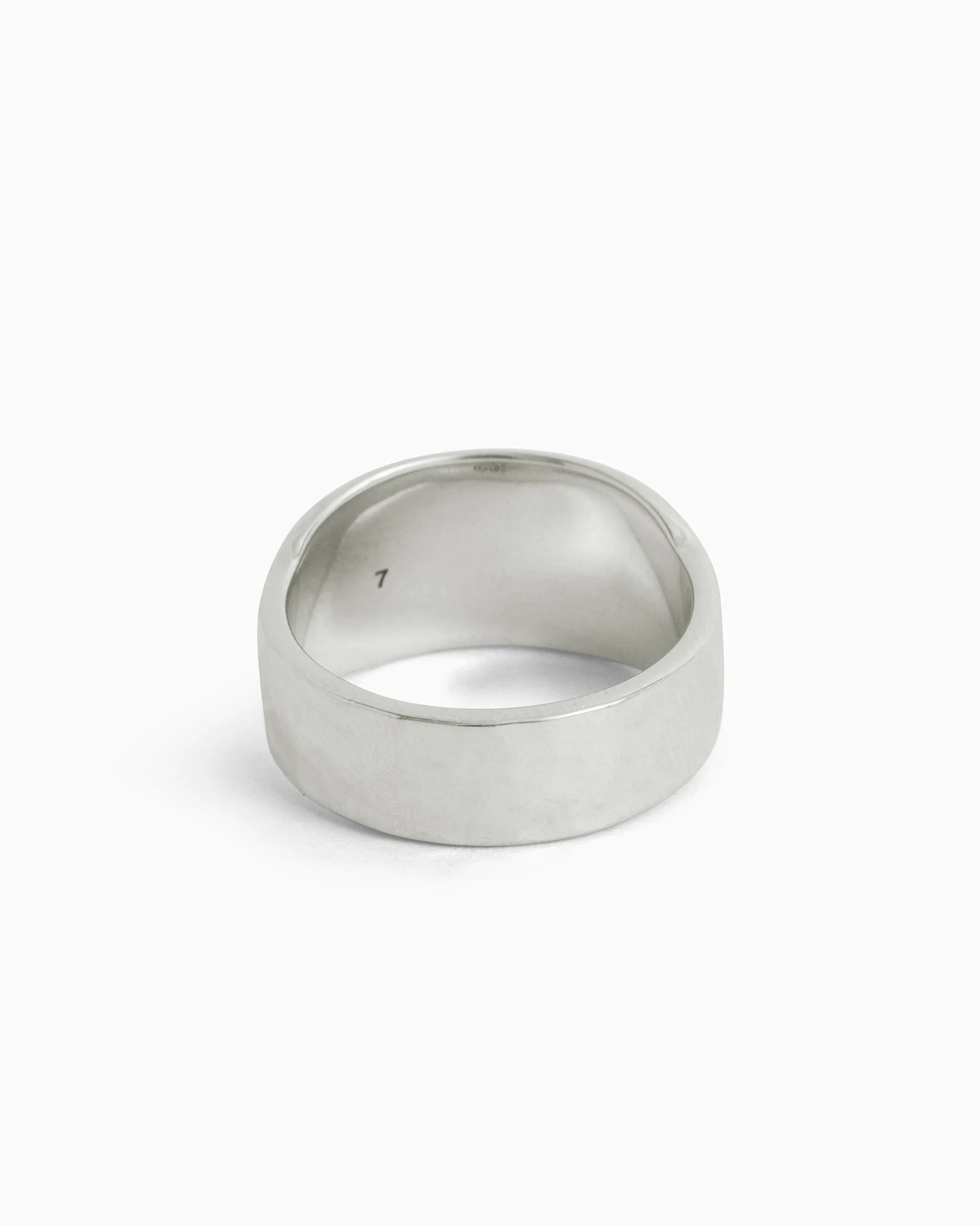 Hammered Statement Band with Petroglyph