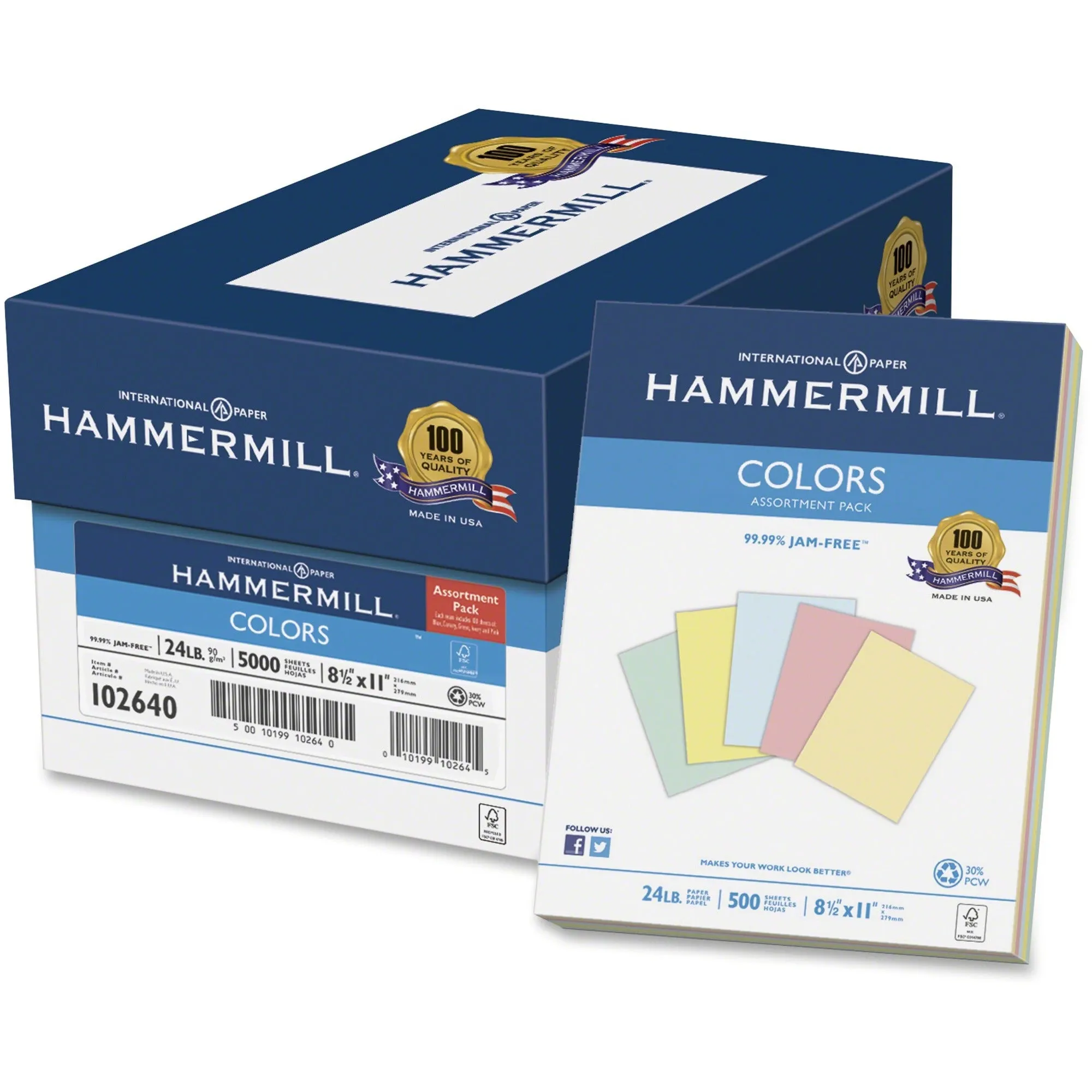 Hammermill Colors Inkjet, Laser Print Colored Paper