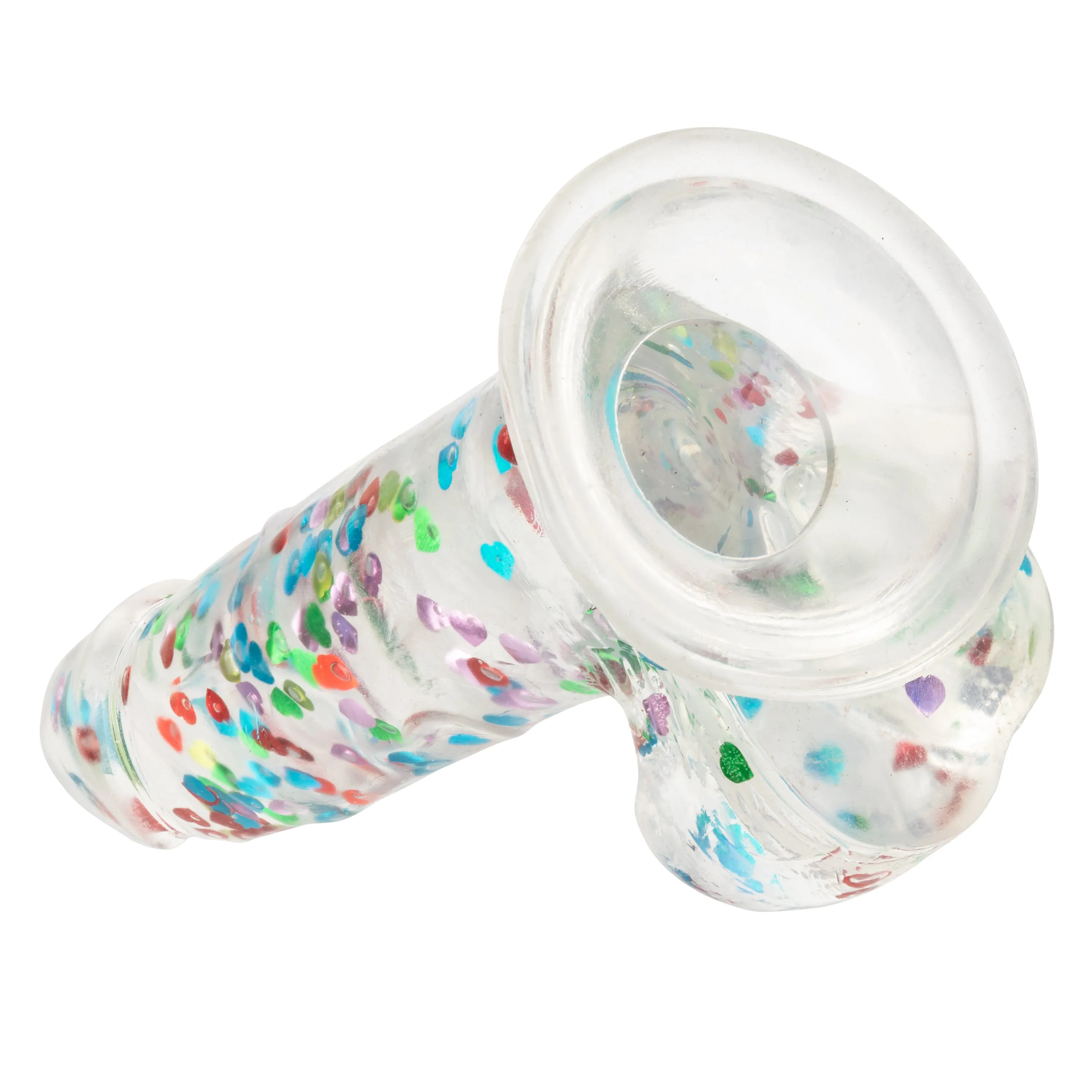 I Love Dick Heart Shaped Confetti 8 Inch Dildo