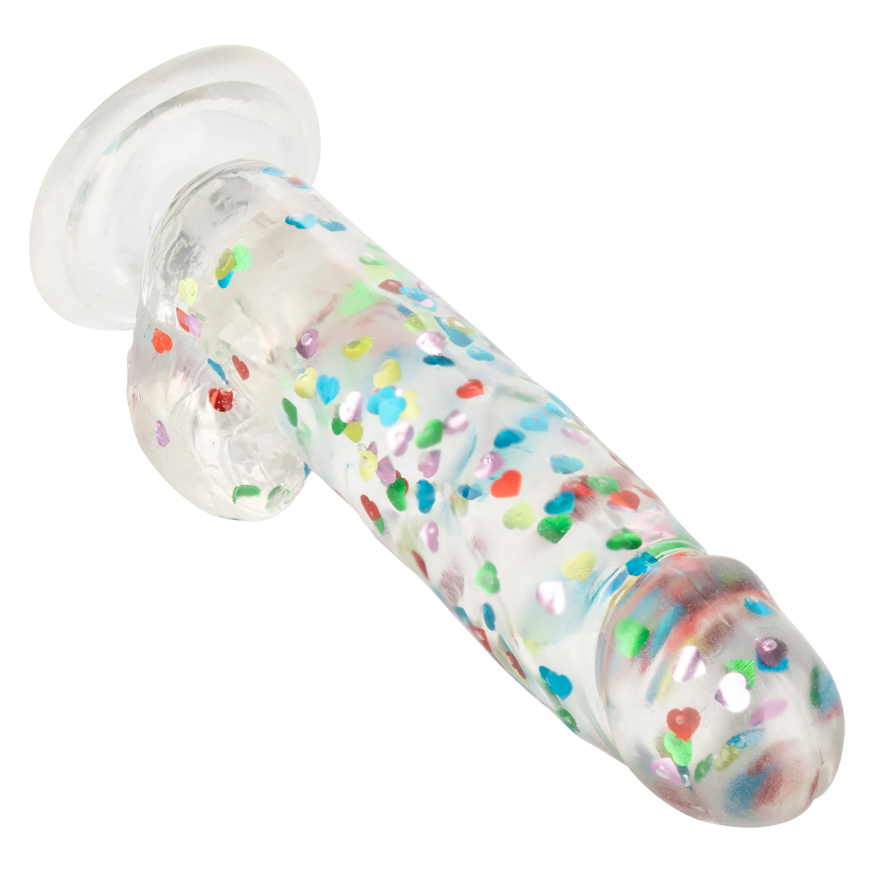 I Love Dick Heart Shaped Confetti 8 Inch Dildo