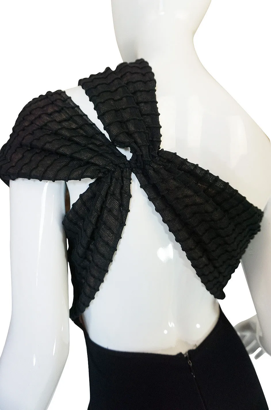Important 1988-89 Azzedine Alaia Black One Shoulder Dress