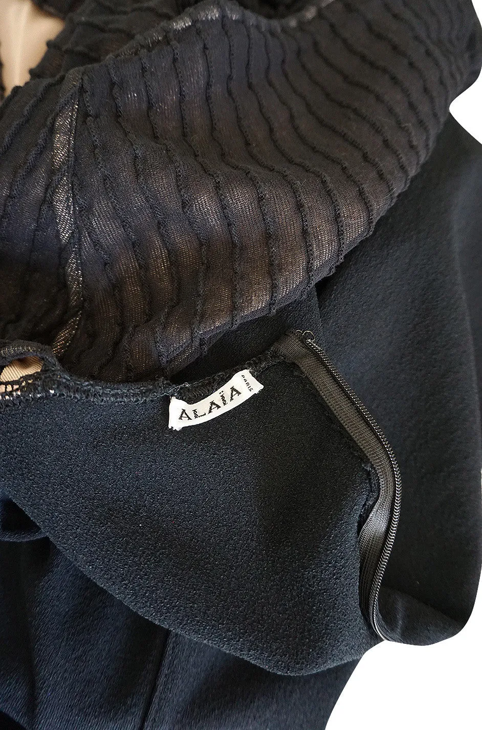 Important 1988-89 Azzedine Alaia Black One Shoulder Dress