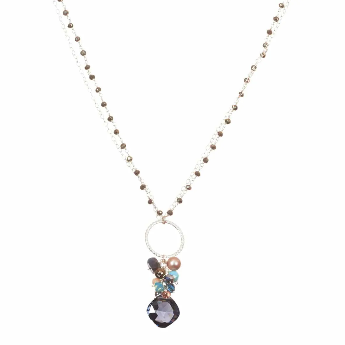 Jeanie Gemstone Statement Necklace 24-26