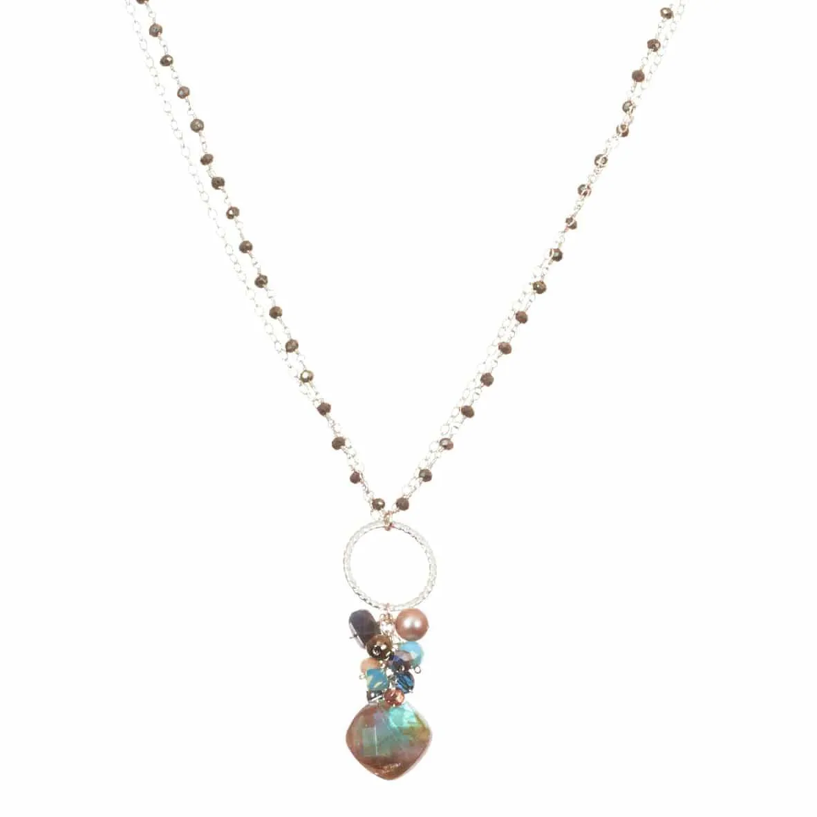 Jeanie Gemstone Statement Necklace 24-26