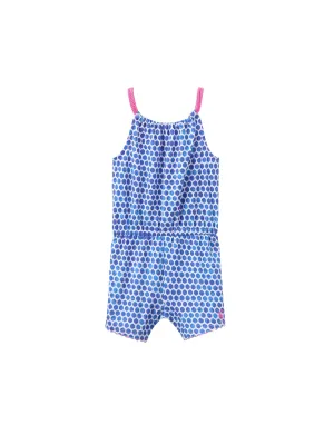 Joules Infant Jersey Playsuit - Pool Blue Spot