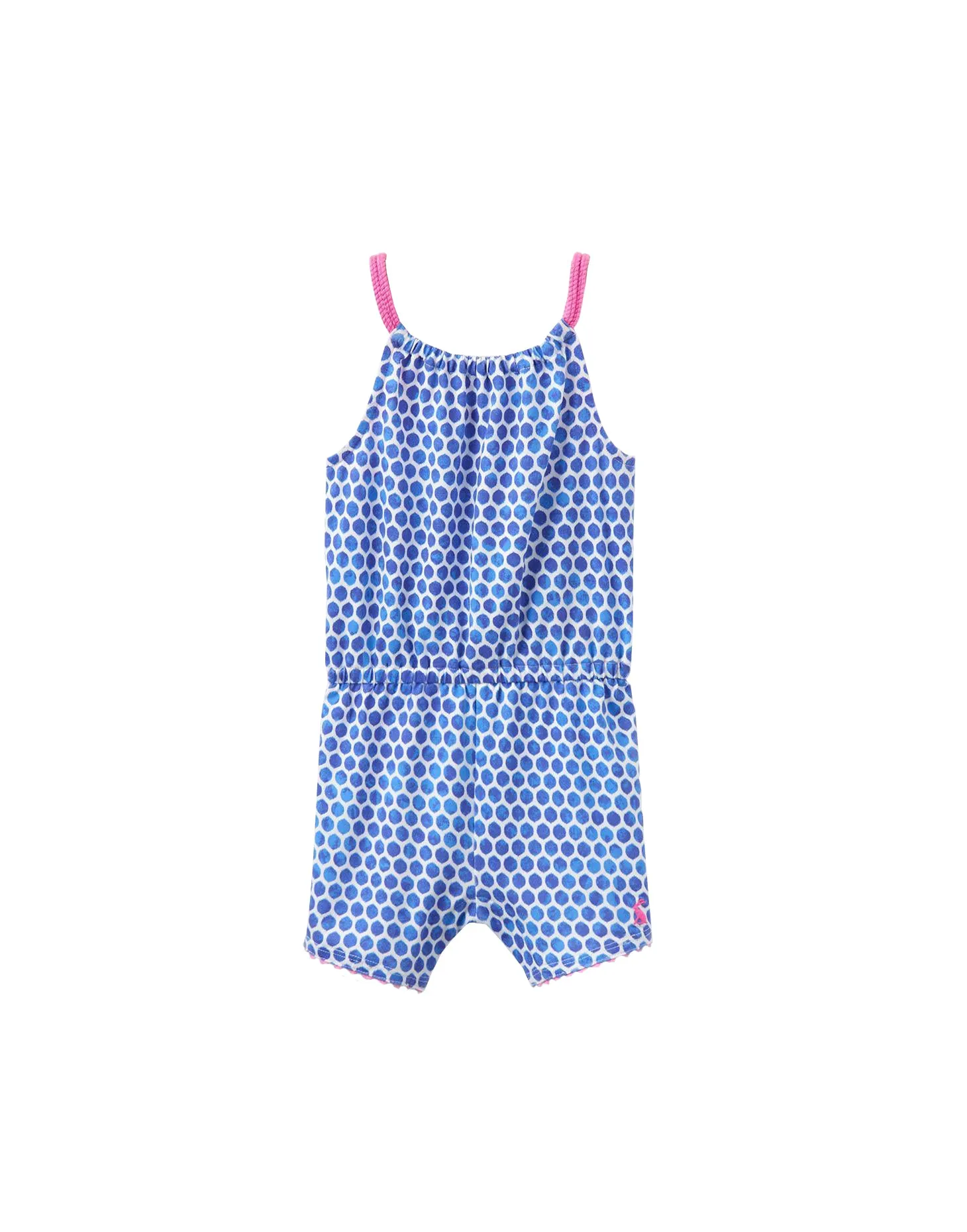 Joules Infant Jersey Playsuit - Pool Blue Spot