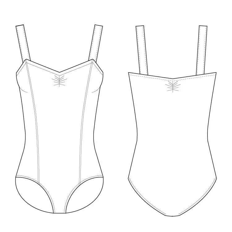L3854G - Bloch Celena French Princess Line Girls Leotard