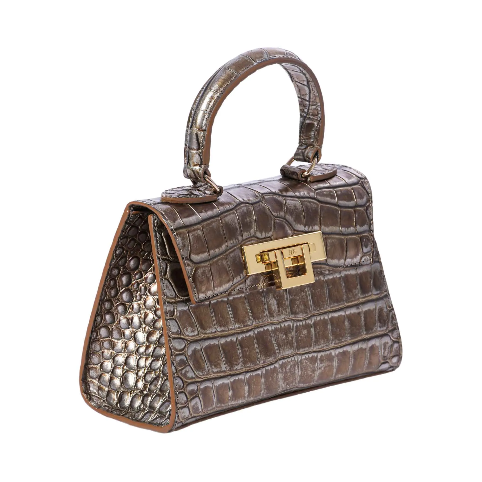 Lalage Fonteyn Small top handle Handbag with optional crossbody strap