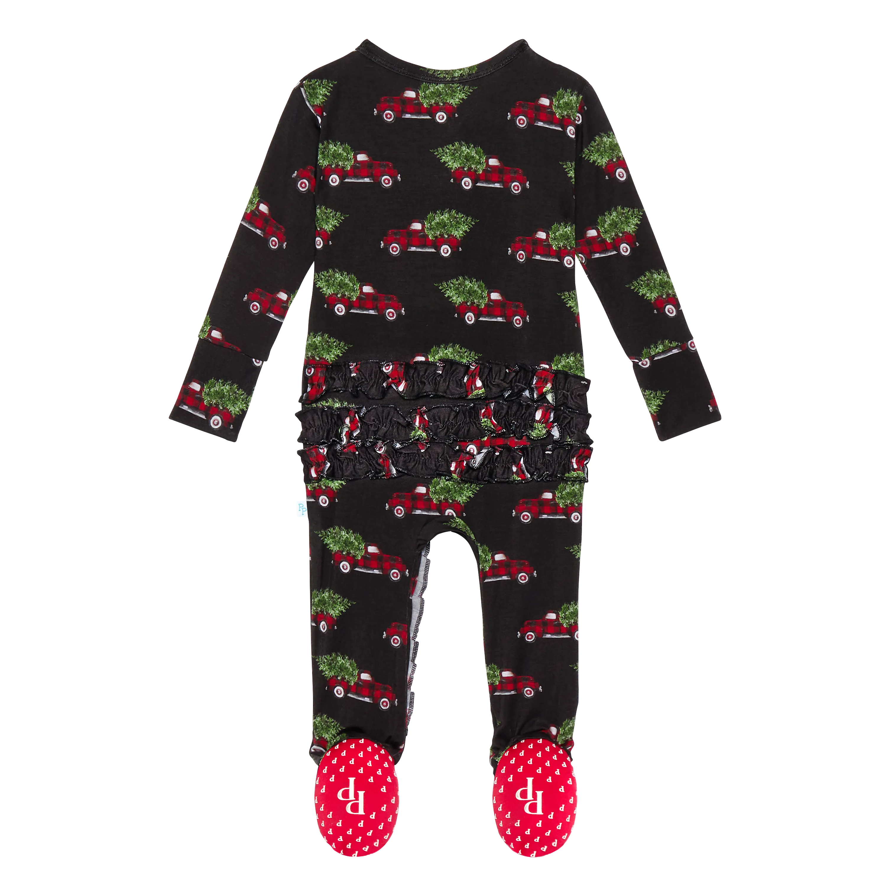 Levi - Footie Ruffled Zippered One Piece