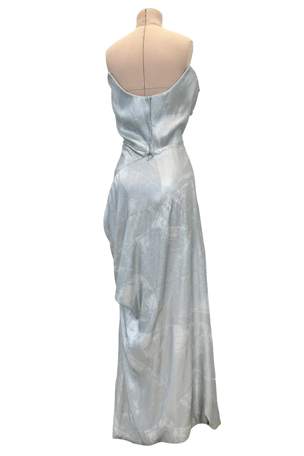 Limited Edition 2012 Vivienne Westwood Red Carpet Capsule Collection Silver Sequin Strapless Dress