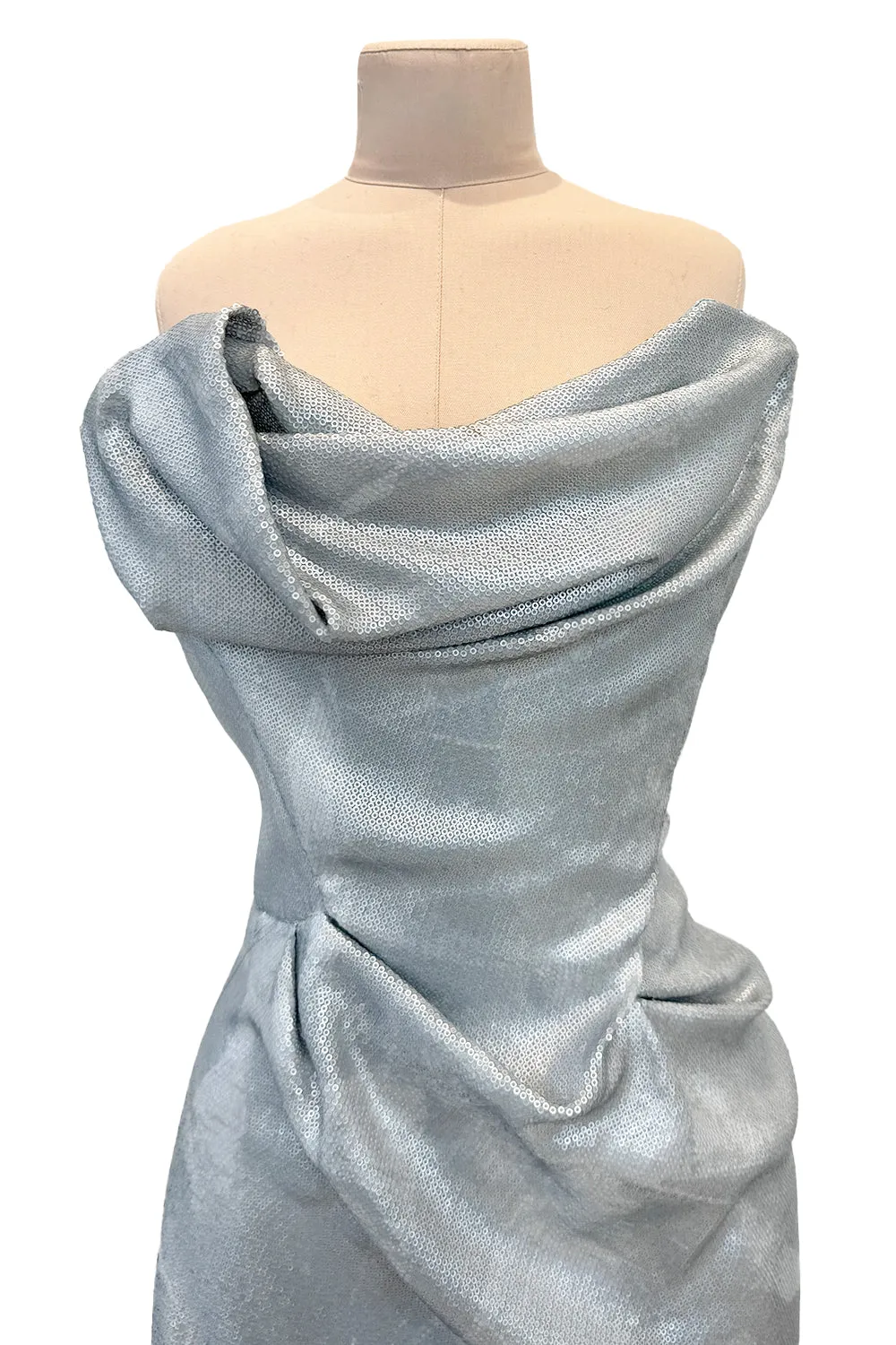 Limited Edition 2012 Vivienne Westwood Red Carpet Capsule Collection Silver Sequin Strapless Dress