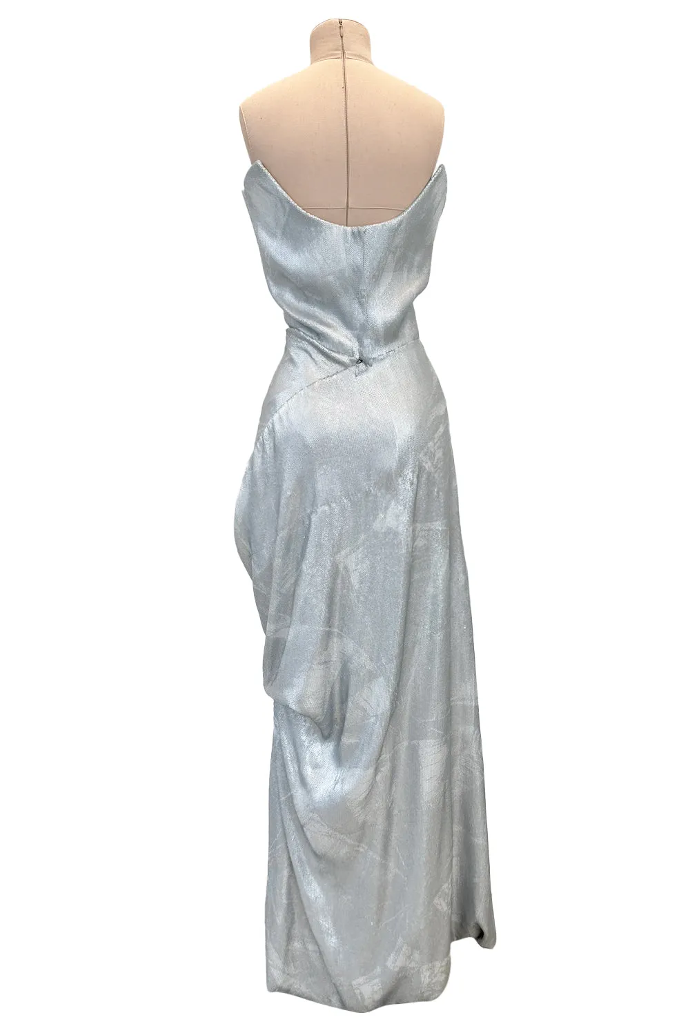 Limited Edition 2012 Vivienne Westwood Red Carpet Capsule Collection Silver Sequin Strapless Dress