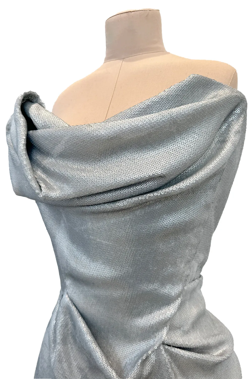 Limited Edition 2012 Vivienne Westwood Red Carpet Capsule Collection Silver Sequin Strapless Dress