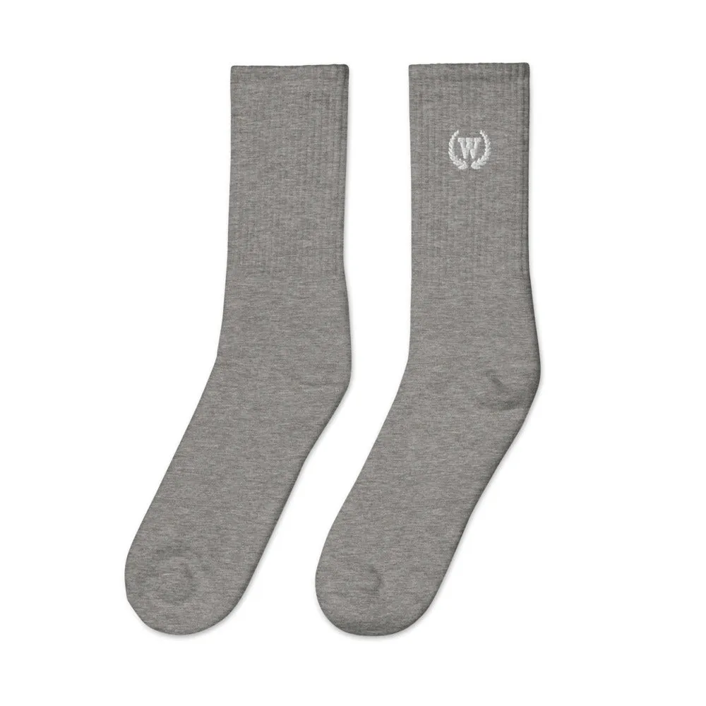 Logo Embroidered Socks