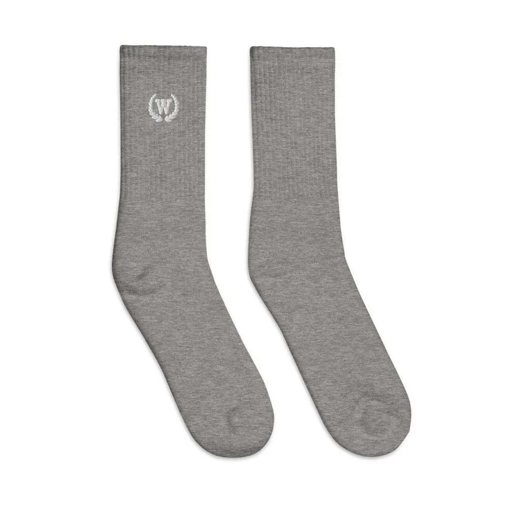 Logo Embroidered Socks