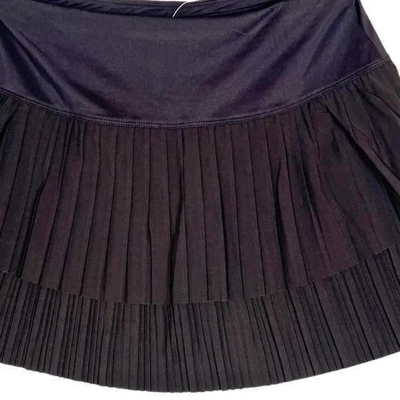 Lucky in Love - Size Large - Black Pleated Layered Tennis Skirt   Shorties - NWT