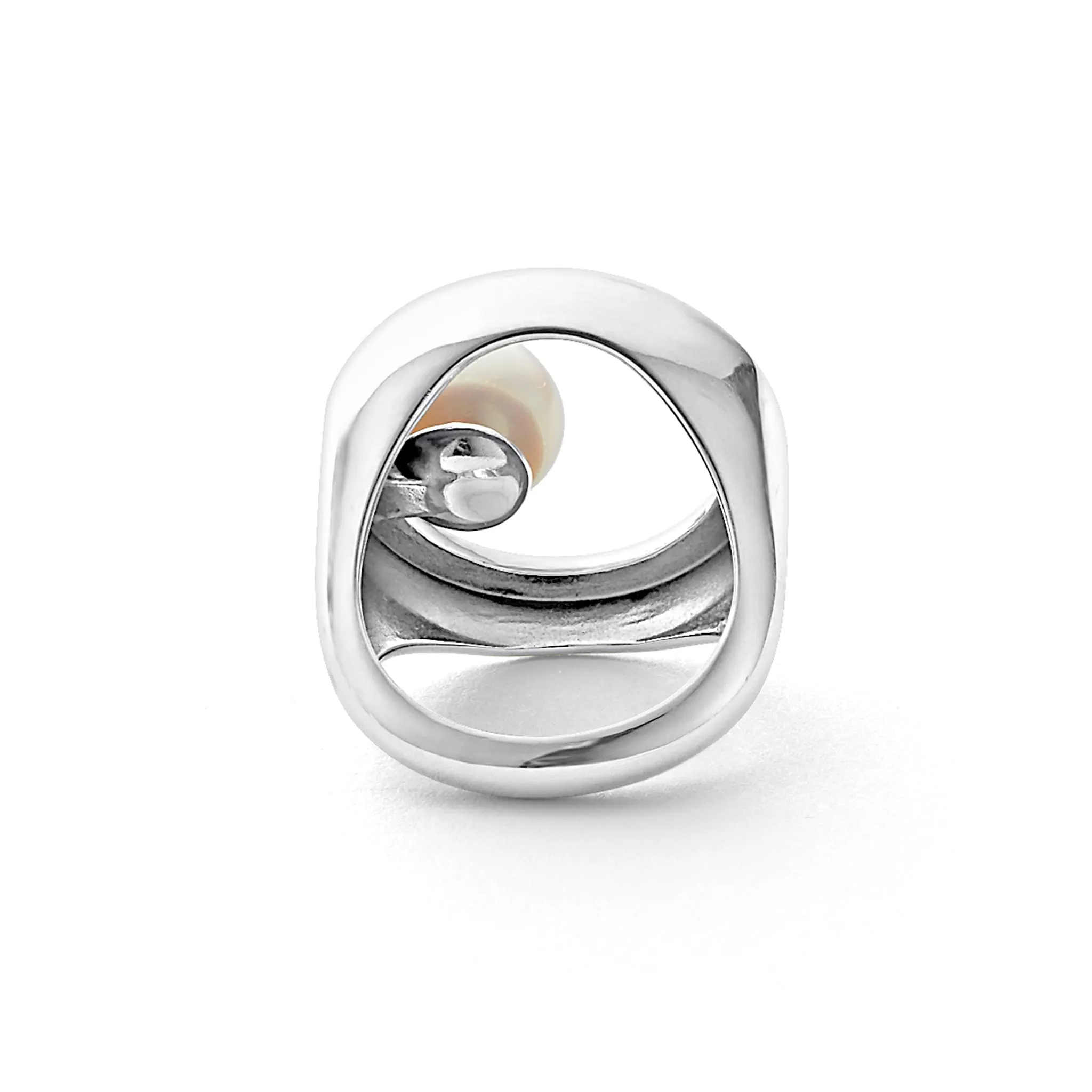 Luna Circle Pearl Statement Ring