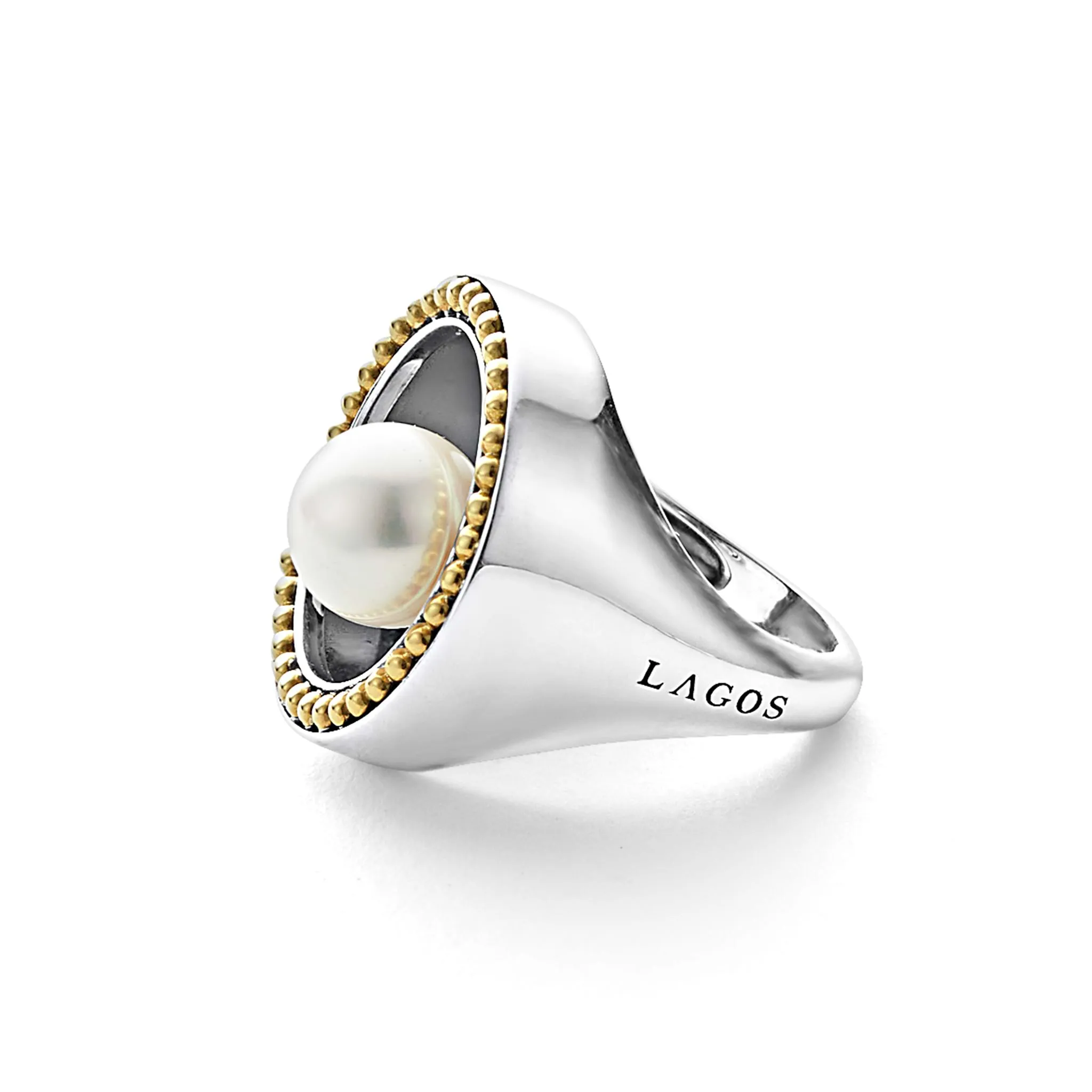 Luna Circle Pearl Statement Ring
