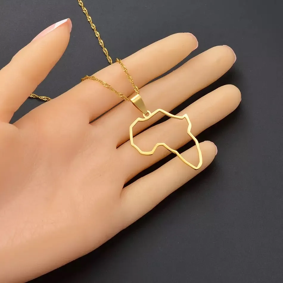 MAMA AFRICA OUTLINE NECKLACE SET