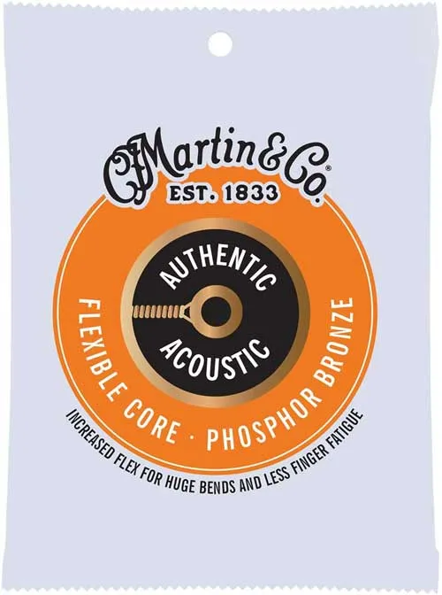Martin Authentic Acoustic Flexible Core Phosphor Bronze Guitar Strings