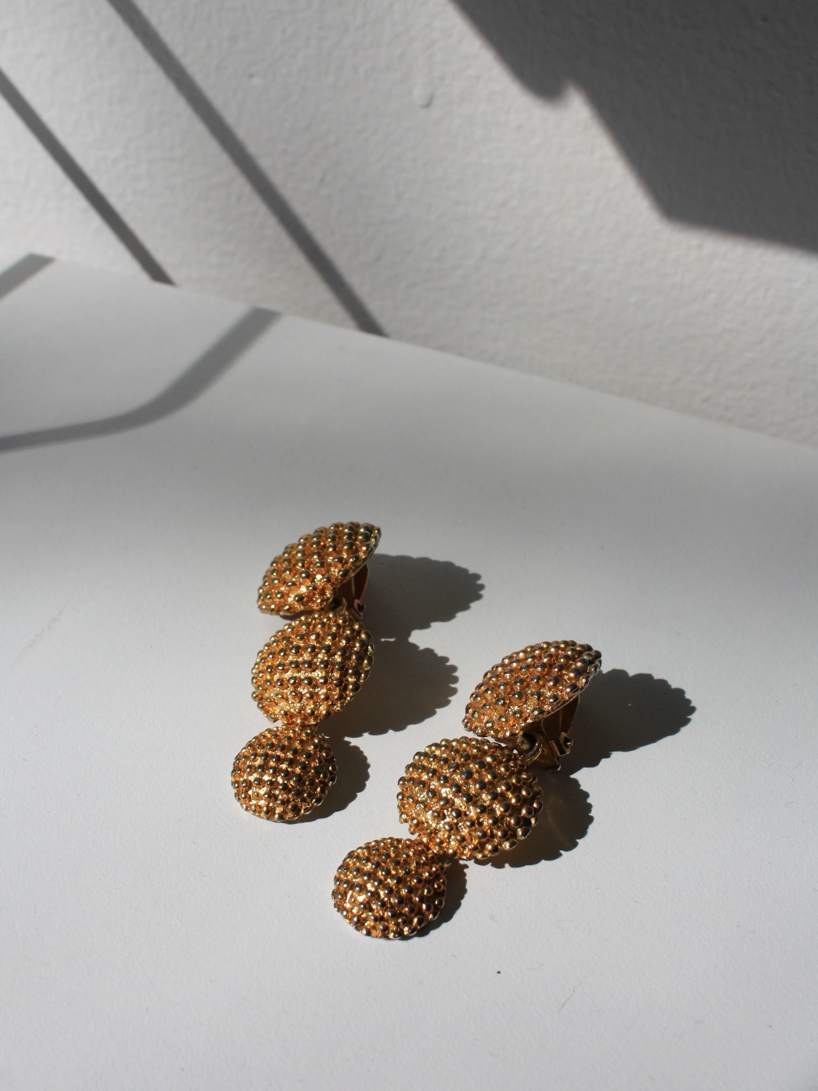Matte Gold Drop Earrings