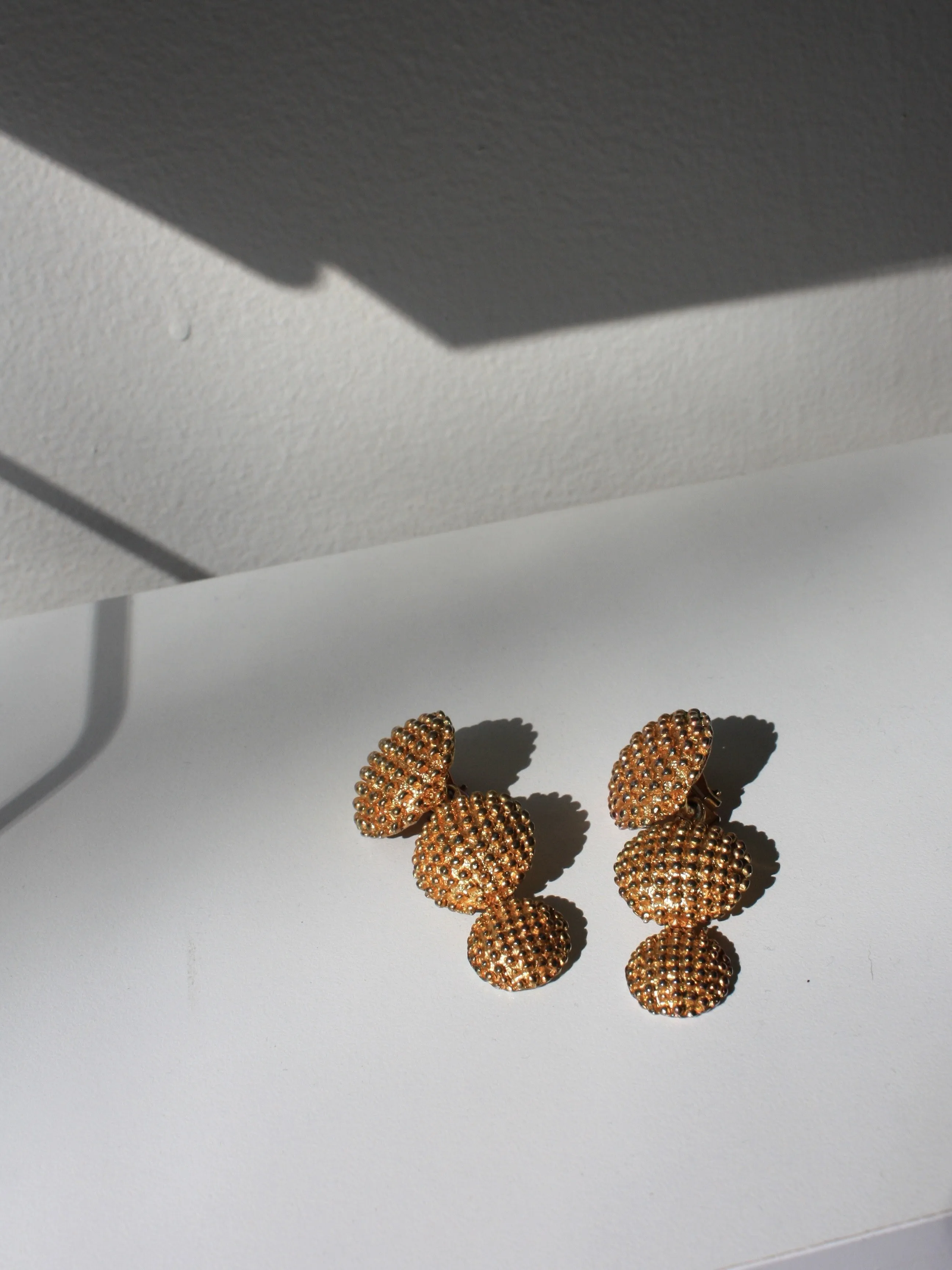 Matte Gold Drop Earrings