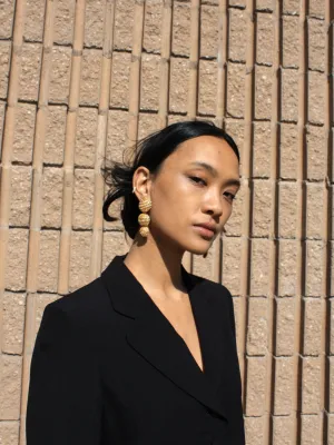 Matte Gold Drop Earrings
