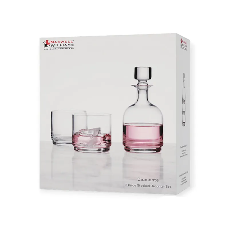 Maxwell & Williams Diamante Stacked Decanter Set 3pc MQ0076