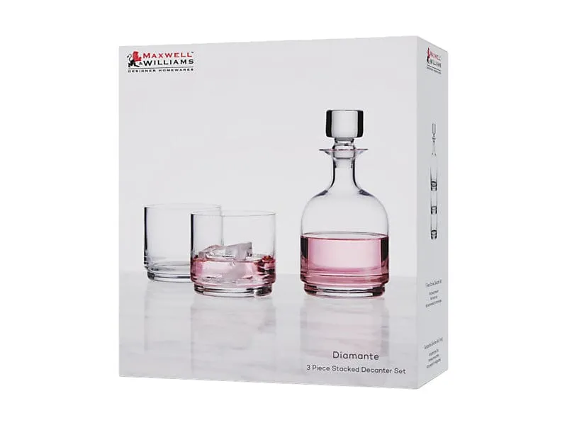 Maxwell & Williams Diamante Stacked Decanter Set 3pc MQ0076