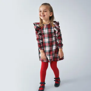 Mayoral Ruffled Checked Dress