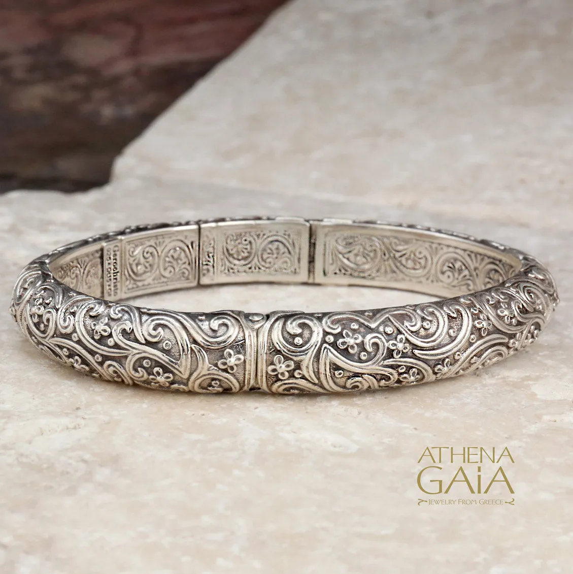 Meadow Breeze Sterling Silver Bangle Bracelet