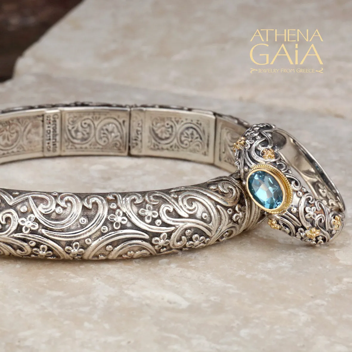 Meadow Breeze Sterling Silver Bangle Bracelet