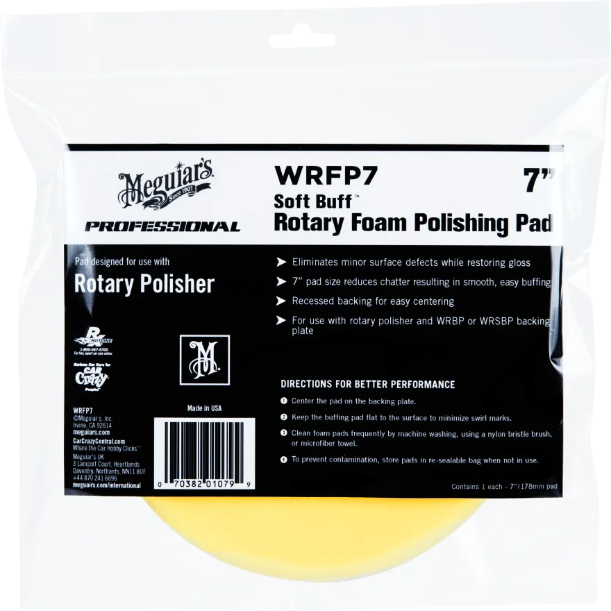 Meguiar's® Soft Buff WRFP7 Rotary Foam Polishing Pad 7"