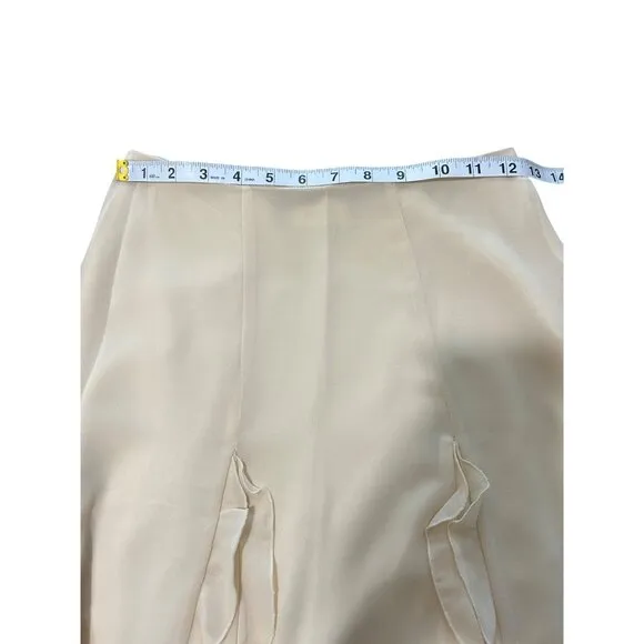 Meshki Womens Ruffled Skirt &amp; Bikini Top Set  Cream Color Size XXS