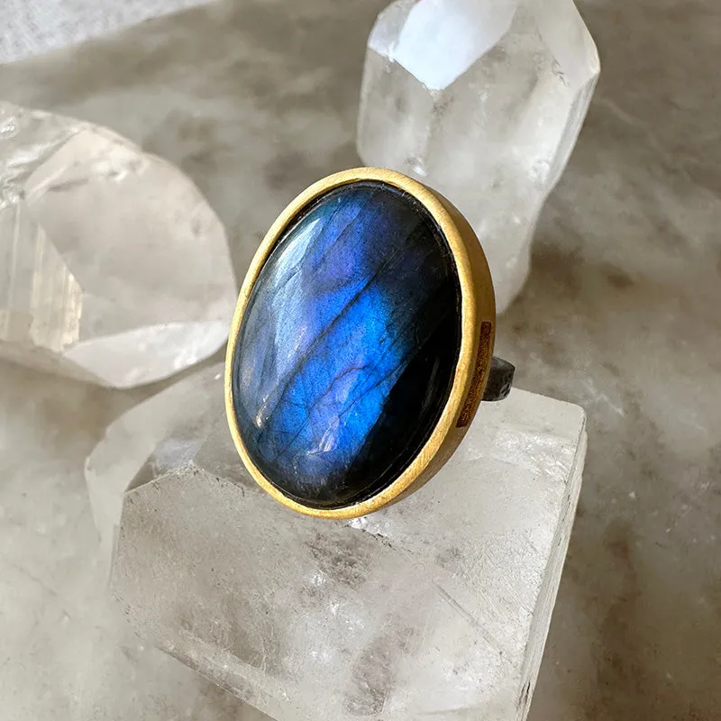 Mia Labradorite Statement Ring