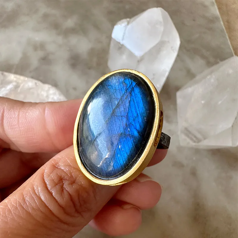 Mia Labradorite Statement Ring