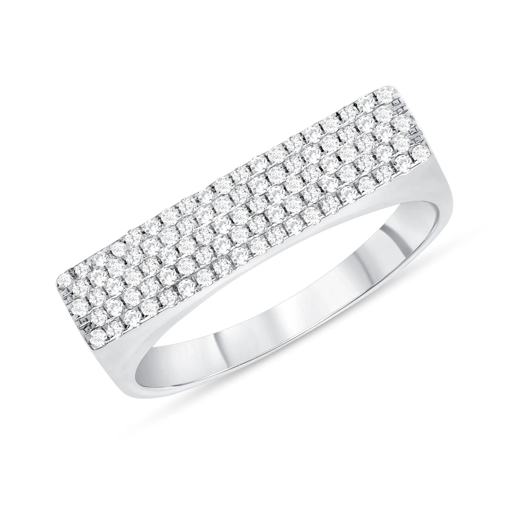 Micro Pavé Diamond Knuckle Ring